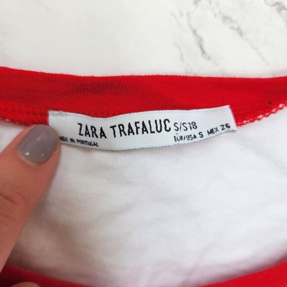 Zara Trafaluc Graphic White Tee T-Shirt Dress to Impress Myself Women's S - Picture 5 of 7